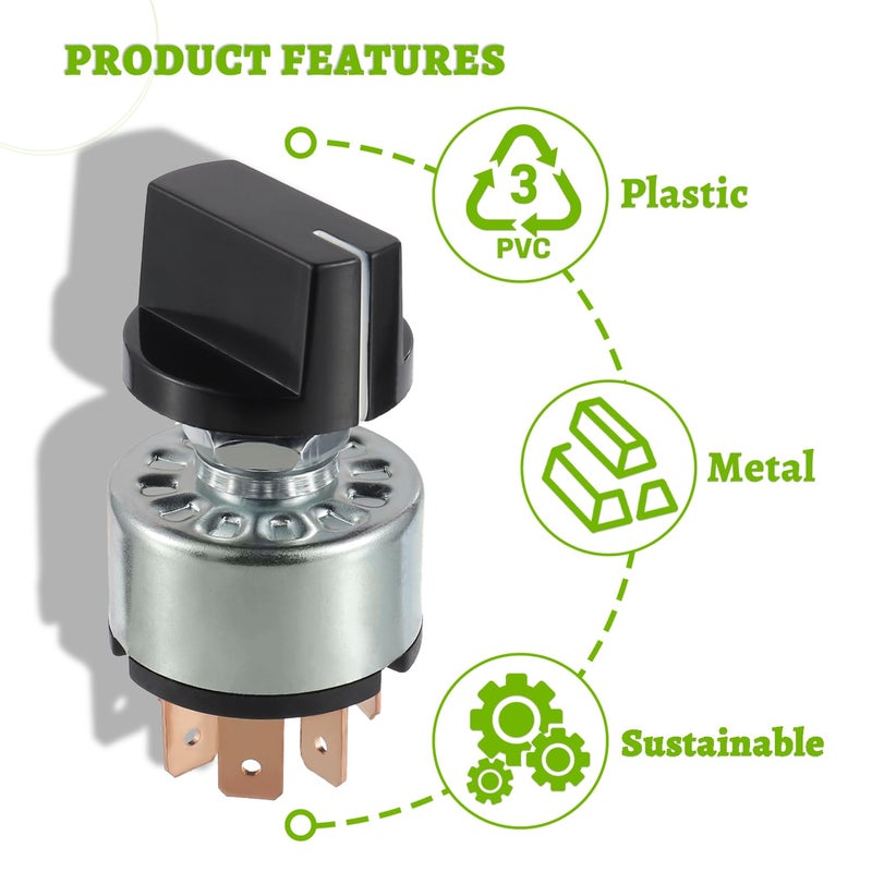 EPLZON 12A 250V/16A 125V Rotary Switch 4Position 3Speed Fan Heater Speed Selector Switch with Knob and terminals - Image 5